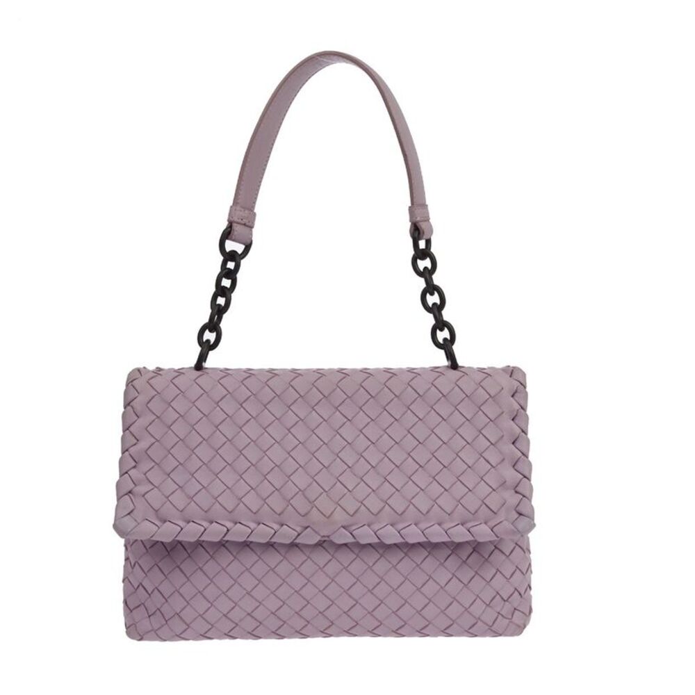 Bottega Veneta Olimpia Intrecciato Nappa Purple Leather Shoulder Bag Bag